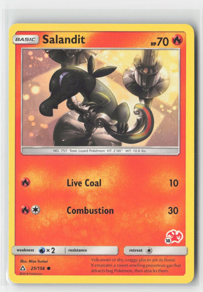 Salandit - 25/156 (#18 Charizard Stamped) Battle Academy 025/156 P Pokemon LP