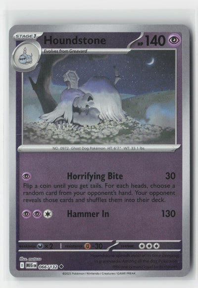 Houndstone Reverse Holo ME01: Mega Evolution MEG 066/132 Pokemon TCG
