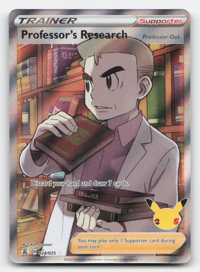 Professor's Research (Professor Oak) Holo Celebrations 024/025 Pokemon NM