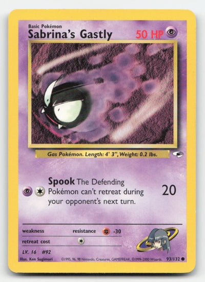 Sabrina's Gastly Unlimited Gym Heroes 93/132 C Pokemon MP