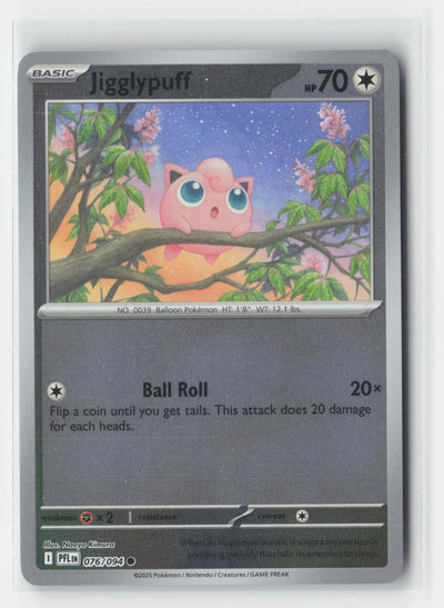 Jigglypuff Reverse Holo Phantasmal Flames 076/094 C Pokemon NM