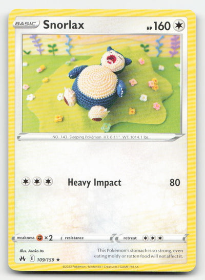 Snorlax Crown Zenith 109/159 R Pokemon NM