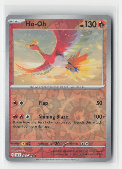 Ho-Oh Reverse Holo Surging Sparks 019/191 UC Pokemon NM