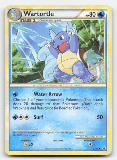 Wartortle HGSS Unleashed 42/95 UC Pokemon MP