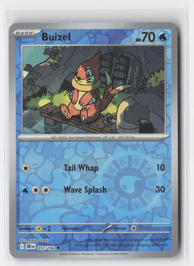 Buizel Reverse Holo Destined Rivals 057/182 C Pokemon NM