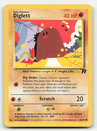Diglett Unlimited Team Rocket 52/82 C Pokemon MP