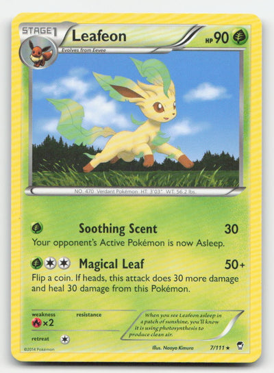 Leafeon Furious Fists 7/111 R Pokemon MP