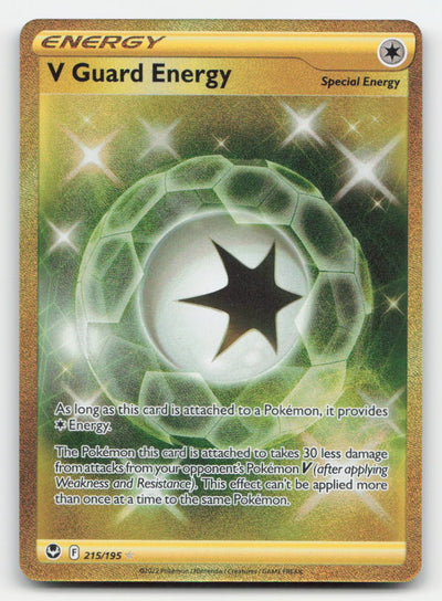 V Guard Energy Holo Silver Tempest 215/195 SEC Pokemon NM