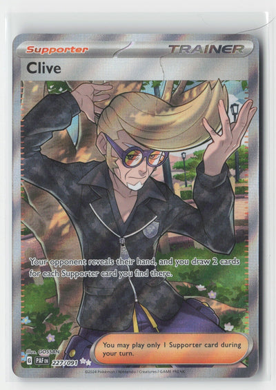Clive Holo SV: Paldean Fates PAF 227/091 Pokemon TCG