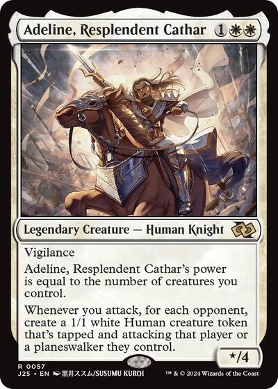 Adeline Resplendent Cathar Anime J25 #57 (Near Mint Rare) Magic: The Gathering: Foundations Jumpstart