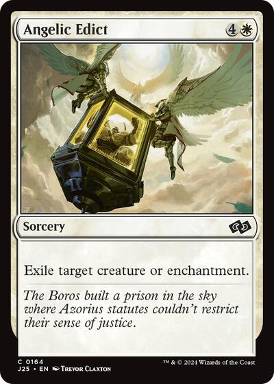 Angelic Edict J25 #164 (Near Mint Common) Magic: The Gathering: Foundations Jumpstart