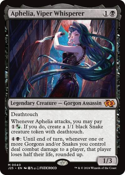 Aphelia Viper Whisperer Anime J25 #40 (Near Mint Mythic Rare) Magic: The Gathering: Foundations Jumpstart