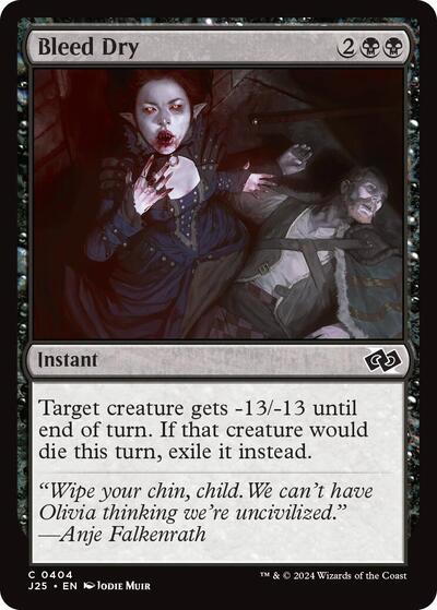 Bleed Dry J25 #404 (Near Mint Common) Magic: The Gathering: Foundations Jumpstart