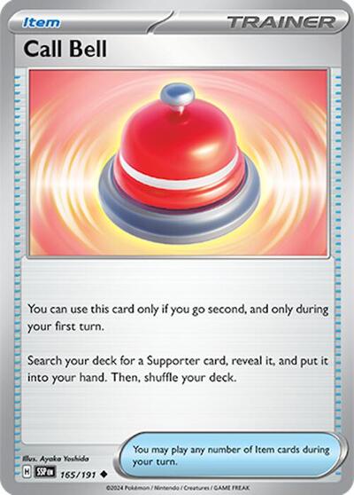 Call Bell SSP #165/191 (Near Mint Uncommon) Pokemon: SV08: Surging Sparks