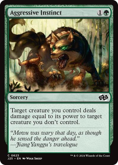 Aggressive Instinct J25 #623 (Near Mint Common) Magic: The Gathering: Foundations Jumpstart