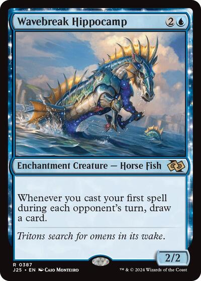 Wavebreak Hippocamp J25 #387 (Near Mint Rare) Magic: The Gathering: Foundations Jumpstart
