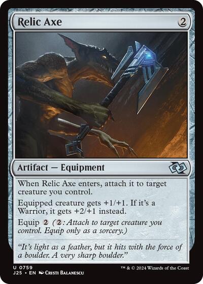 Relic Axe J25 #759 (Near Mint Uncommon) Magic: The Gathering: Foundations Jumpstart