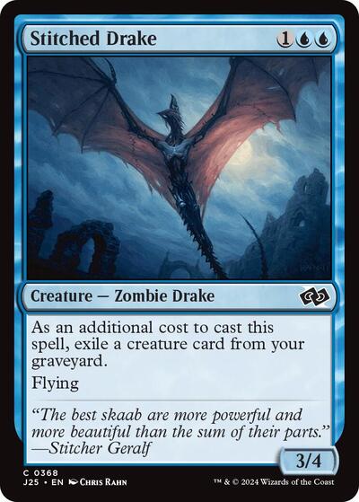 Stitched Drake J25 #368 (Near Mint Common) Magic: The Gathering: Foundations Jumpstart
