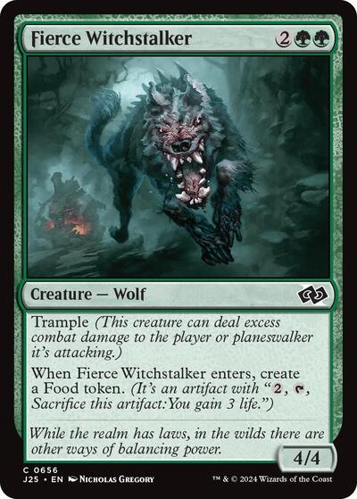 Fierce Witchstalker J25 #656 (Near Mint Common) Magic: The Gathering: Foundations Jumpstart