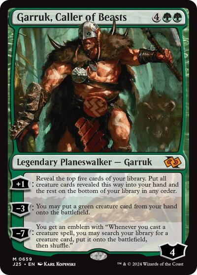 Garruk Caller of Beasts J25 #659 (Near Mint Mythic Rare) Magic: The Gathering: Foundations Jumpstart