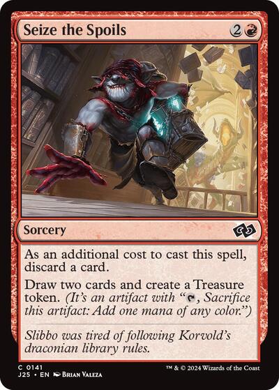 Seize the Spoils J25 #141 (Near Mint Common) Magic: The Gathering: Foundations Jumpstart