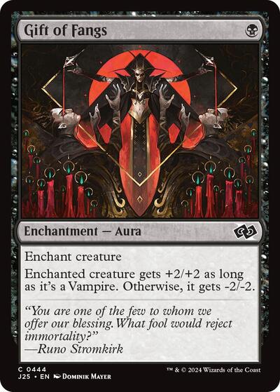 Gift of Fangs J25 #444 (Near Mint Common) Magic: The Gathering: Foundations Jumpstart