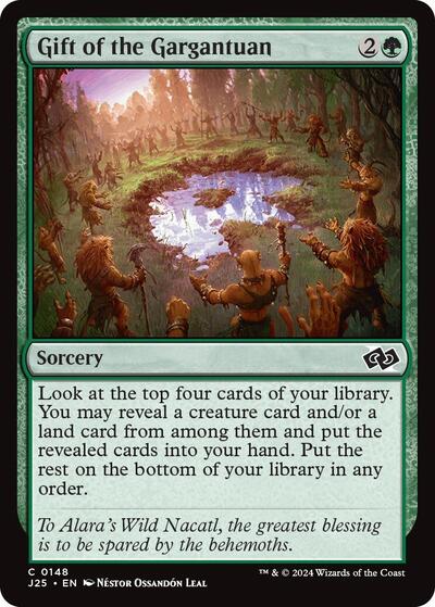 Gift of the Gargantuan J25 #148 (Near Mint Common) Magic: The Gathering: Foundations Jumpstart