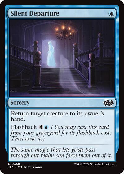 Silent Departure J25 #358 (Near Mint Common) Magic: The Gathering: Foundations Jumpstart