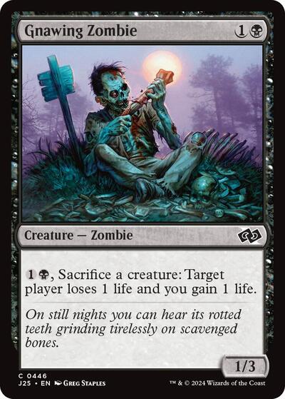 Gnawing Zombie J25 #446 (Near Mint Common) Magic: The Gathering: Foundations Jumpstart