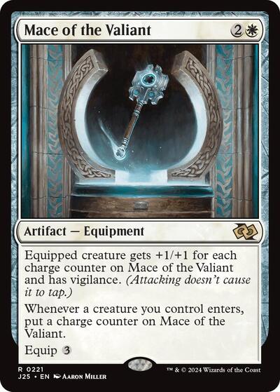 Mace of the Valiant J25 #221 (Near Mint Rare) Magic: The Gathering: Foundations Jumpstart