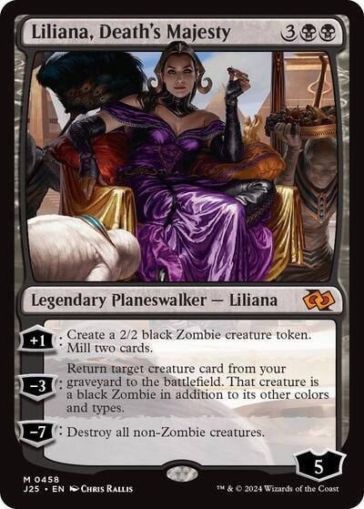 Liliana Deaths Majesty J25 #458 (Near Mint Mythic Rare) Magic: The Gathering: Foundations Jumpstart