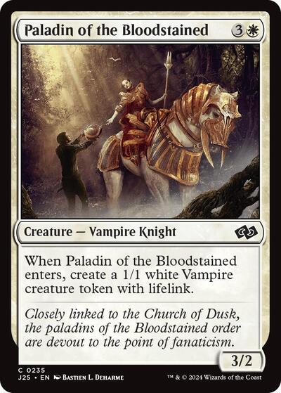 Paladin of the Bloodstained J25 #235 (Near Mint Common) Magic: The Gathering: Foundations Jumpstart