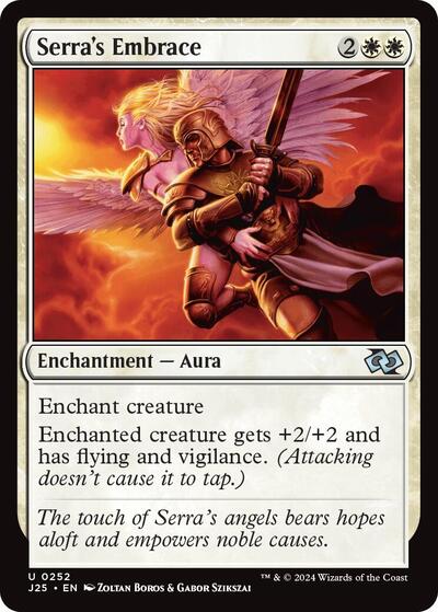 Serras Embrace J25 #252 (Near Mint Uncommon) Magic: The Gathering: Foundations Jumpstart