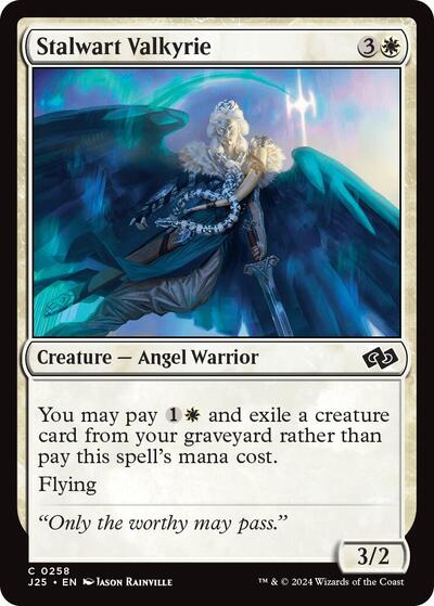 Stalwart Valkyrie J25 #258 (Near Mint Common) Magic: The Gathering: Foundations Jumpstart