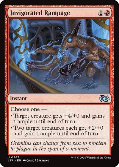 Invigorated Rampage J25 #567 (Near Mint Uncommon) Magic: The Gathering: Foundations Jumpstart