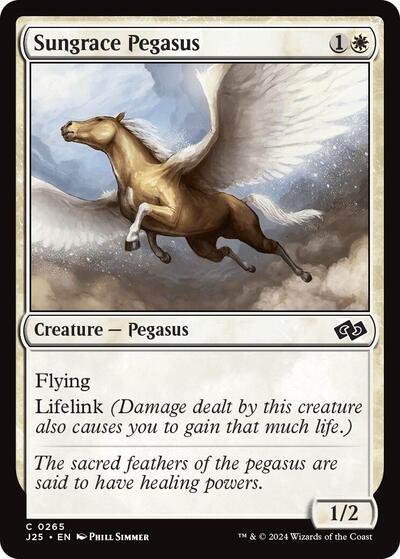 Sungrace Pegasus J25 #265 (Near Mint Common) Magic: The Gathering: Foundations Jumpstart