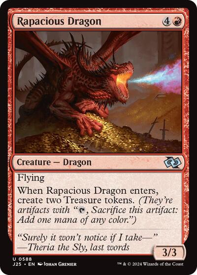 Rapacious Dragon J25 #588 (Near Mint Uncommon) Magic: The Gathering: Foundations Jumpstart