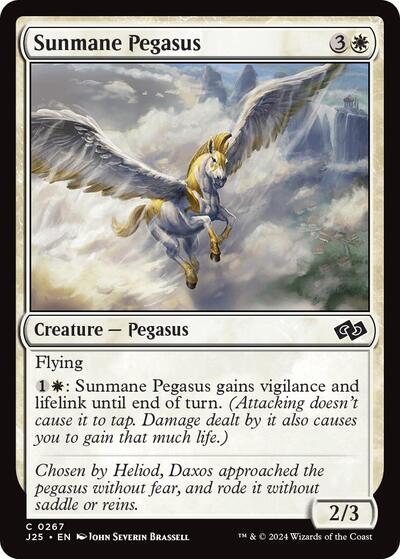 Sunmane Pegasus J25 #267 (Near Mint Common) Magic: The Gathering: Foundations Jumpstart