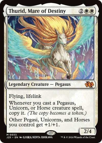 Thurid Mare of Destiny Anime J25 #33 (Near Mint Mythic Rare) Magic: The Gathering: Foundations Jumpstart