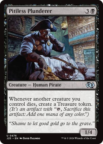 Pitiless Plunderer J25 #476 (Near Mint Uncommon) Magic: The Gathering: Foundations Jumpstart