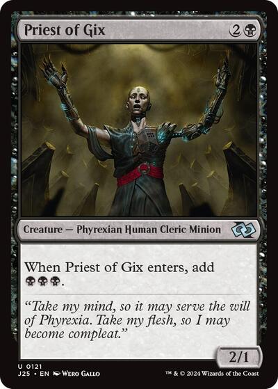 Priest of Gix J25 #121 (Near Mint Uncommon) Magic: The Gathering: Foundations Jumpstart