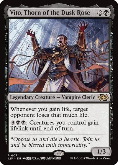 Vito Thorn of the Dusk Rose Anime J25 #71 (Near Mint Rare) Magic: The Gathering: Foundations Jumpstart