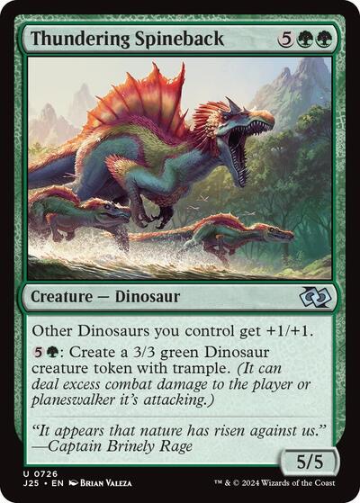 Thundering Spineback J25 #726 (Near Mint Uncommon) Magic: The Gathering: Foundations Jumpstart