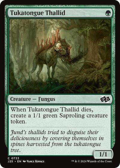 Tukatongue Thallid J25 #733 (Near Mint Common) Magic: The Gathering: Foundations Jumpstart