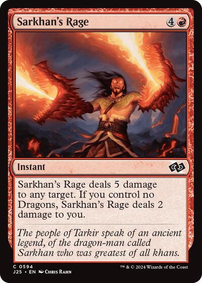 Sarkhans Rage J25 #594 (Near Mint Common) Magic: The Gathering: Foundations Jumpstart