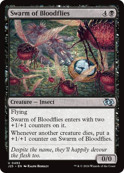 Swarm of Bloodflies J25 #492 (Near Mint Uncommon) Magic: The Gathering: Foundations Jumpstart