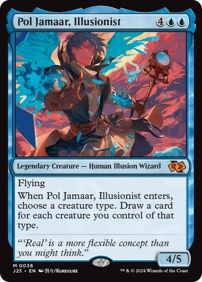 Pol Jamaar Illusionist Anime J25 #38 (Near Mint Mythic Rare) Magic: The Gathering: Foundations Jumpstart