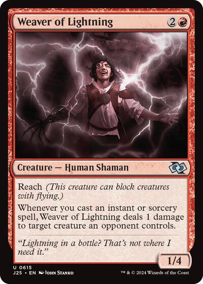 Weaver of Lightning J25 #615 (Near Mint Uncommon) Magic: The Gathering: Foundations Jumpstart