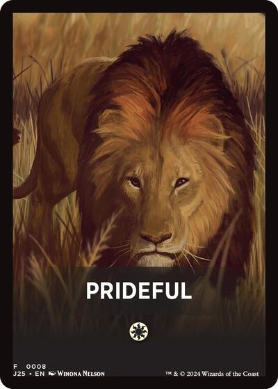 Prideful Theme Card J25 #8 (Near Mint T) Magic: The Gathering: Foundations Jumpstart