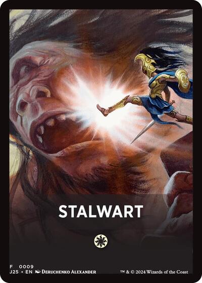 Stalwart Theme Card J25 #9 (Near Mint T) Magic: The Gathering: Foundations Jumpstart